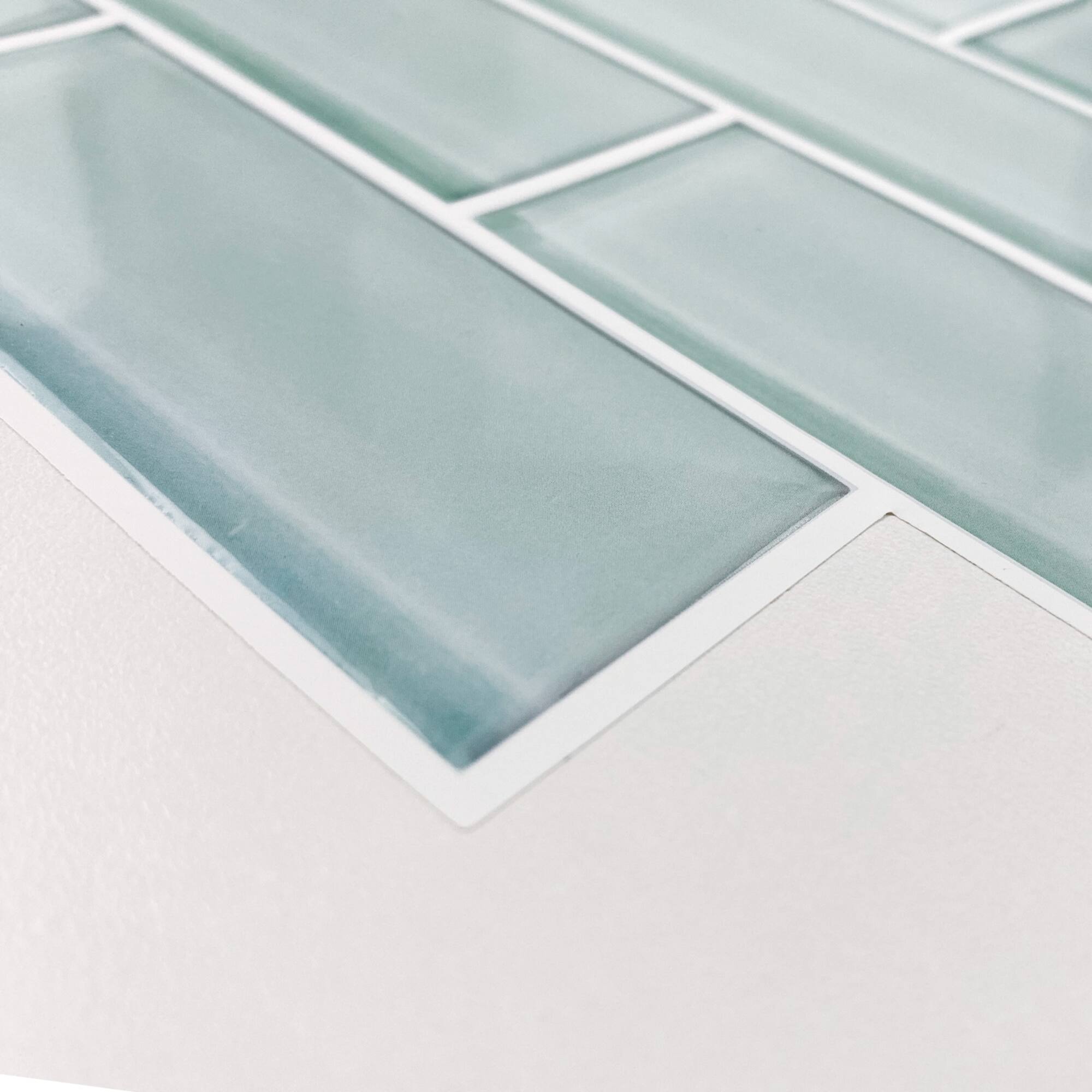 RoomMates Aqua Seaglass Subway Peel & Stick Sticktile